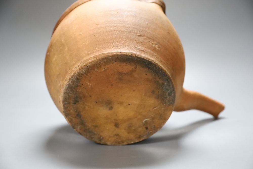 A late 19th century terracotta Verwood pipkin, height 17cm